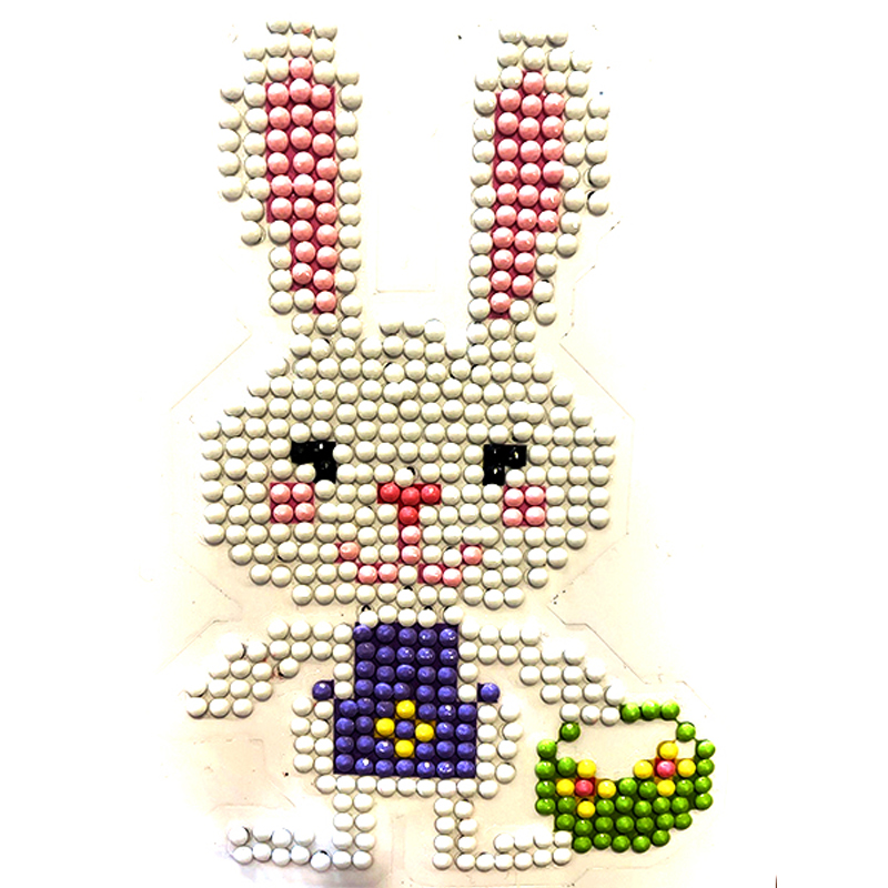 Набір для творчості зі стразами, (наліпка) Весняний зайчик 8*12 см