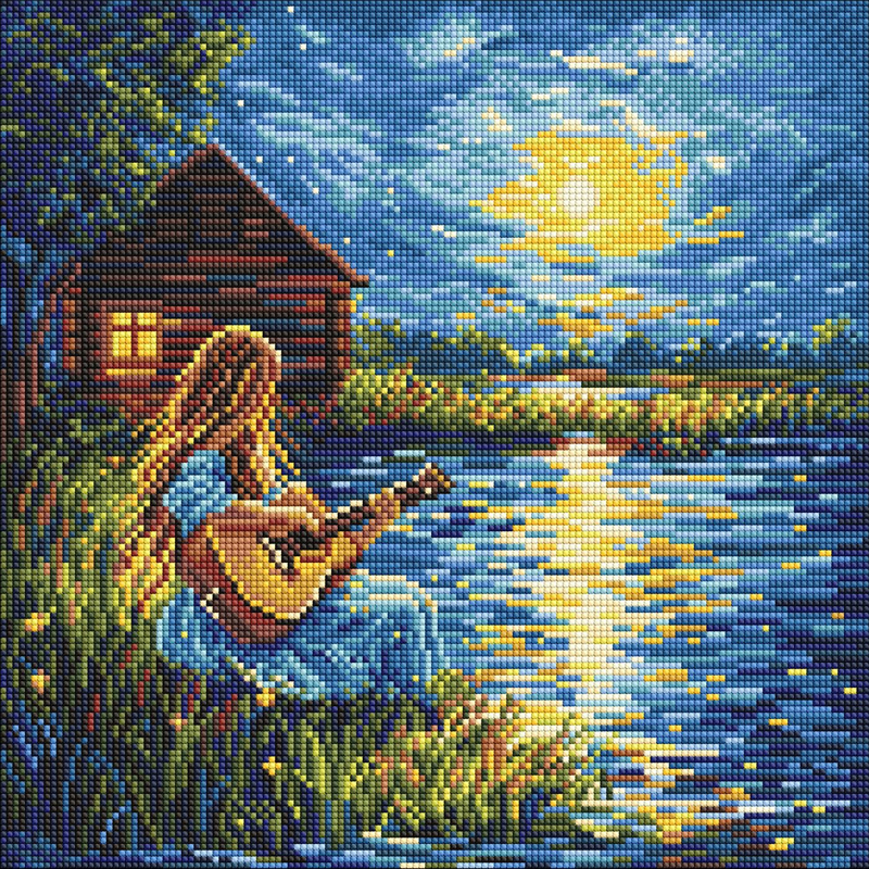 Алмазна мозаїка - Звуки у темряві ©art_selena_ua