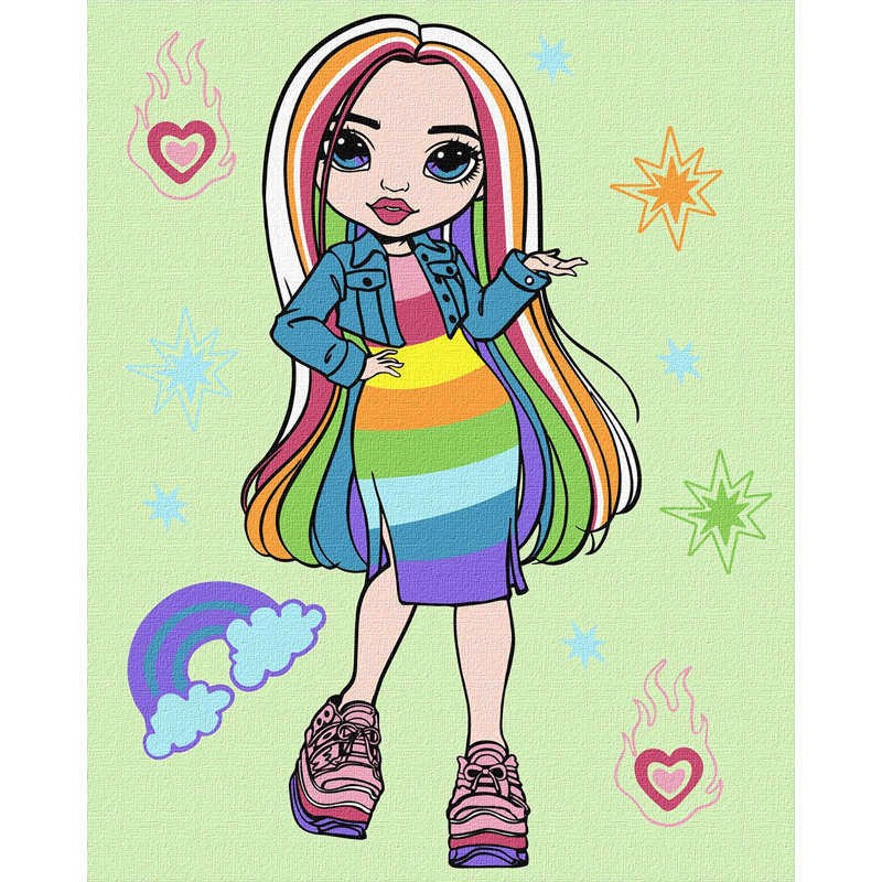 Картина за номерами - Rainbow High Amaya Raine