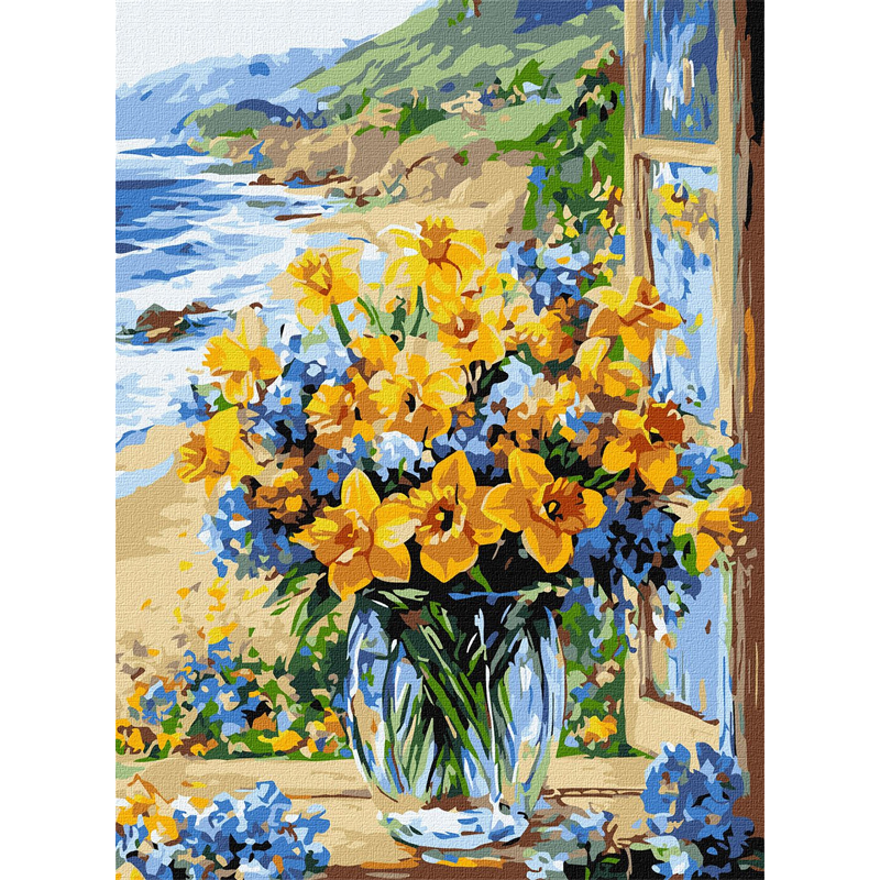 Картина за номерами - Квіткове узбережжя ©art_selena_ua