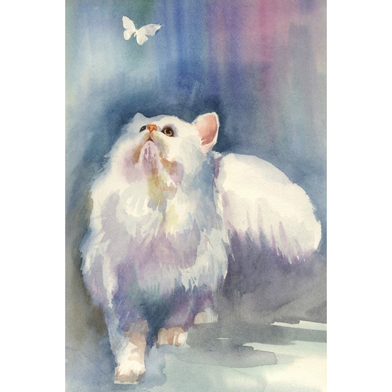 Набір для творчості зі стразами на підрамнику, Пухнаста радість, 20*30 см