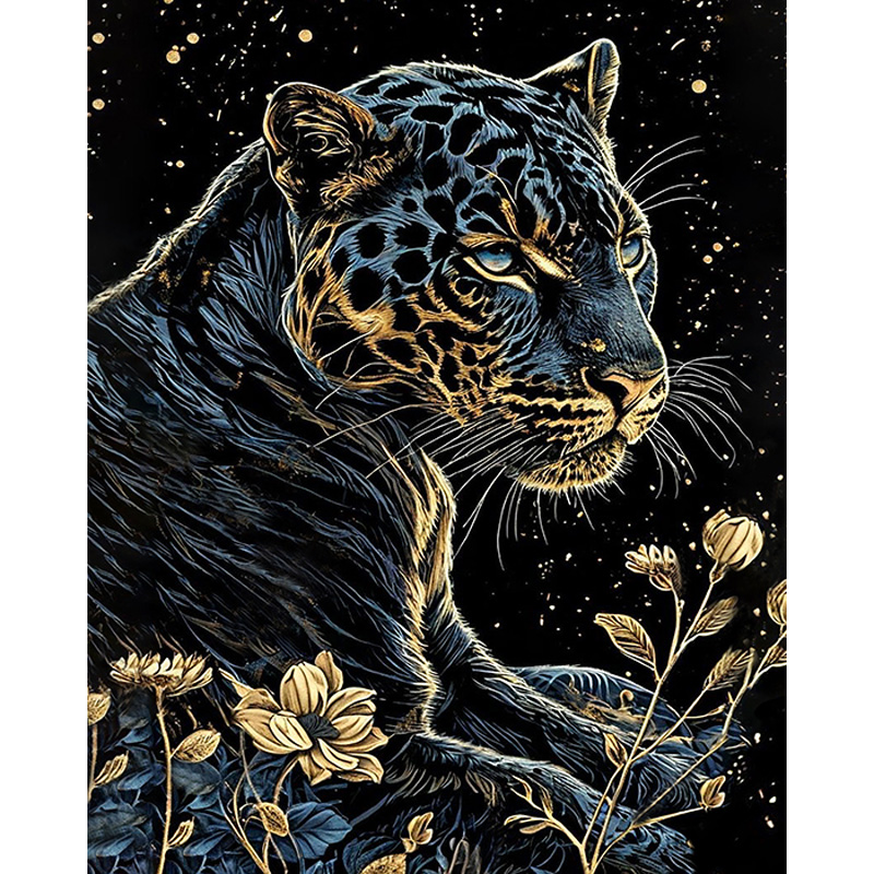 Набір зі стразами на підрамнику, Золота грація, 40*50 см