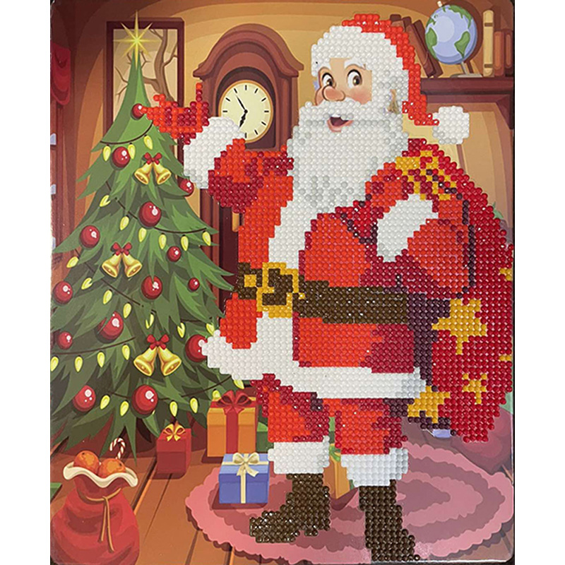 Набір для творчості зі стразами на картоні 5D З Новим роком 21*25 см