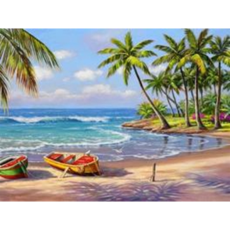 Набір для творчості зі стразами на підрамнику, Човни відпочивають, 20*30 см