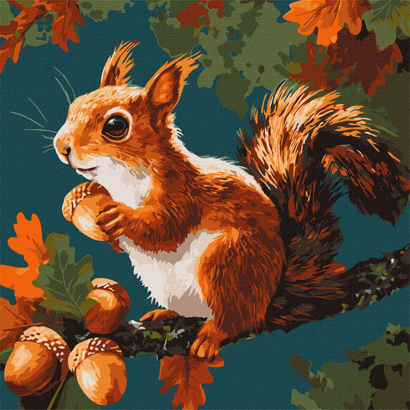 Картина за номерами - Горіхові скарби осені ©art_selena_ua