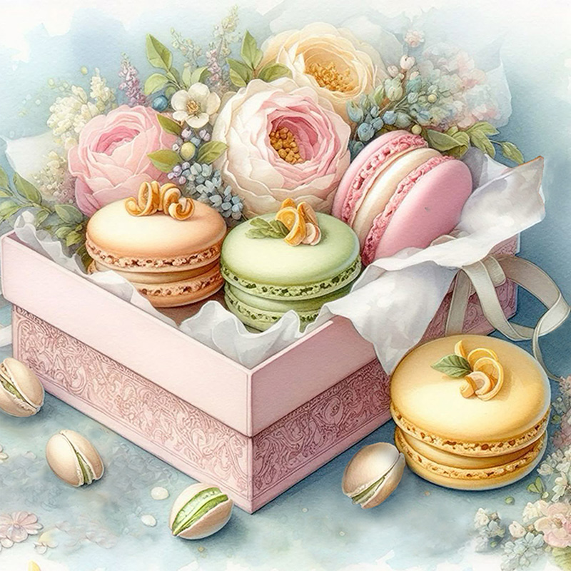 Набір зі стразами на підрамнику, Солодка насолода, 30*30 см