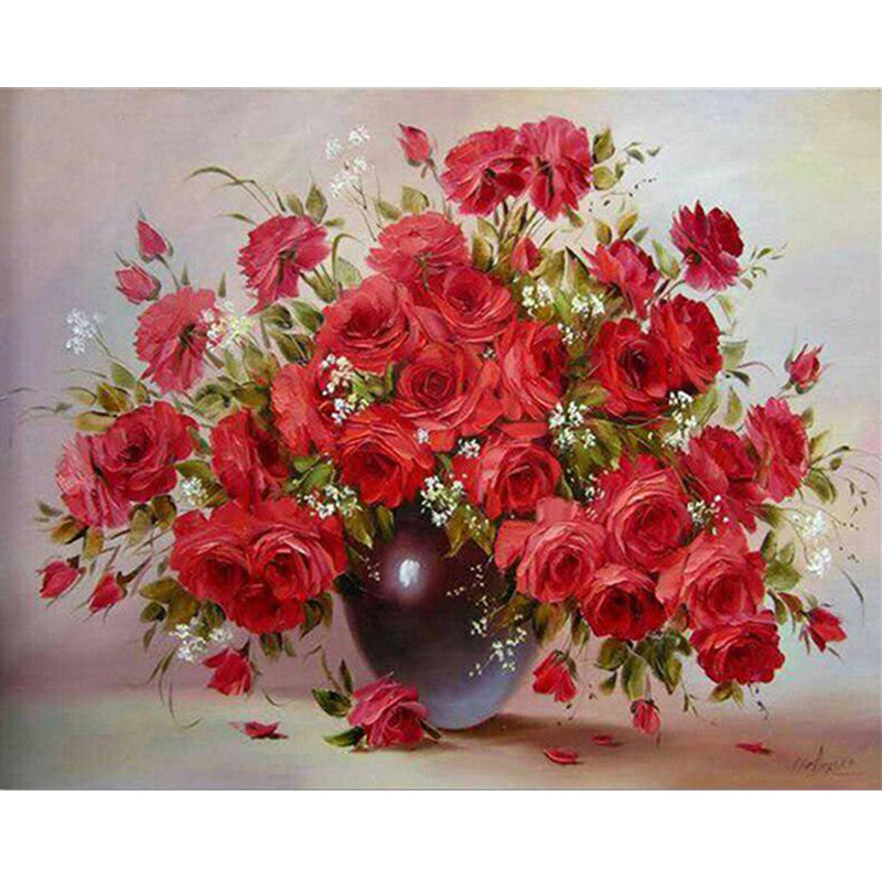 Набір для творчості зі стразами на підрамнику, Букет кохання, 30*40 см