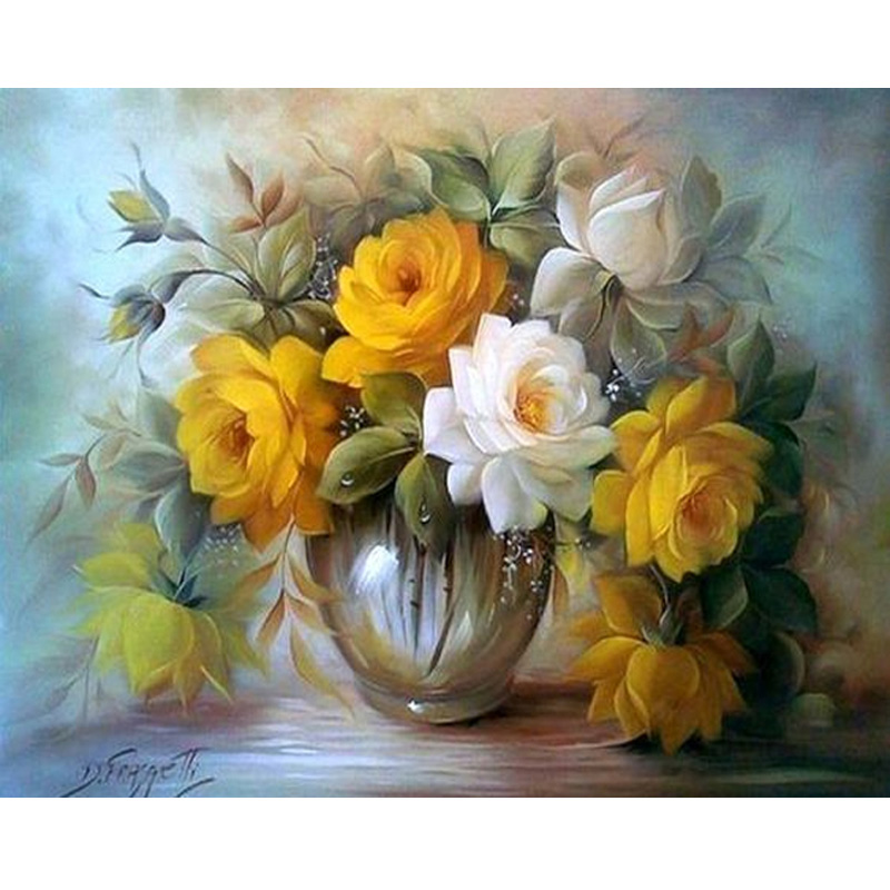 Набір для творчості зі стразами на підрамнику, Вишуканий букет, 30*40 см