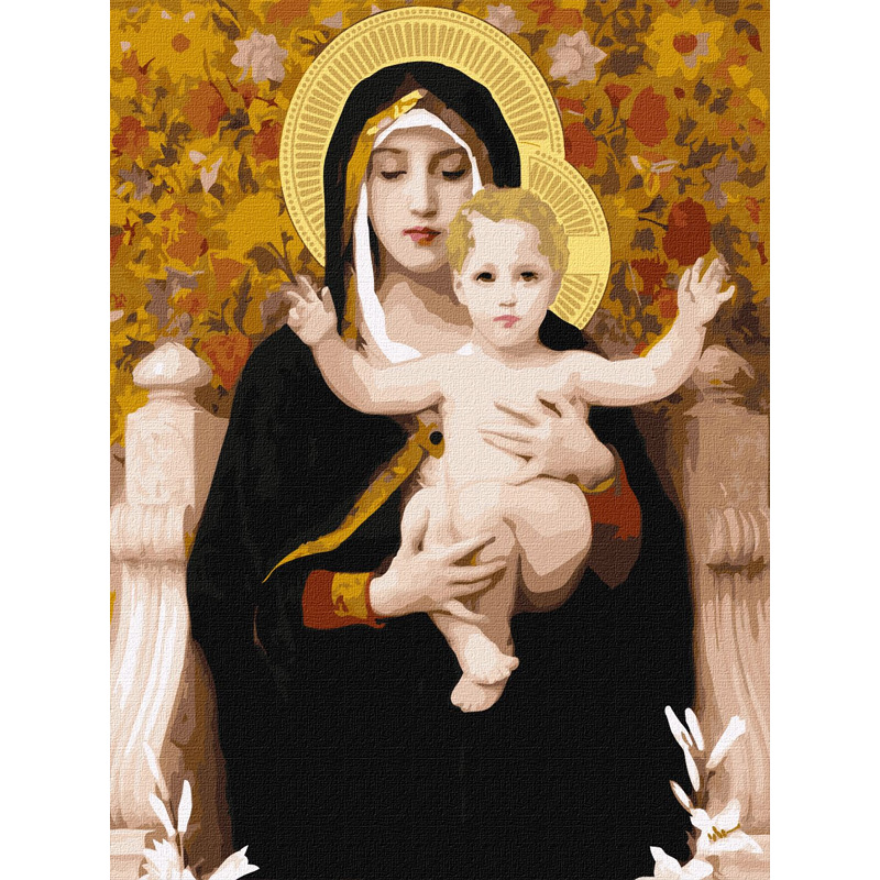 Картина за номерами - Мадонна з ліліями ©Вільям Бугро