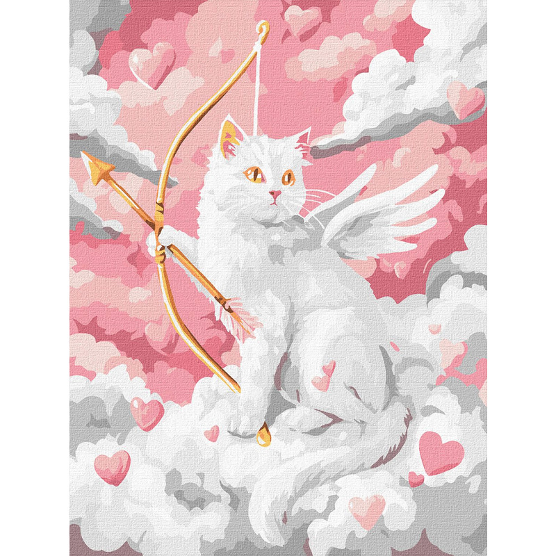 Картина за номерами - Котячий Купідон ©art_selena_ua