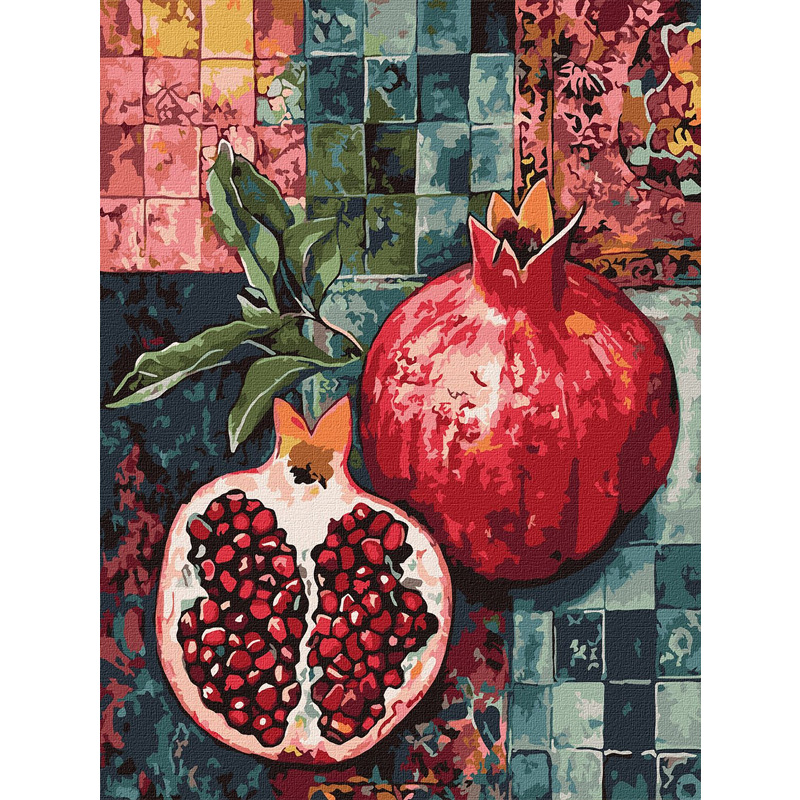 Картина за номерами - Червоний гранат ©art_selena_ua