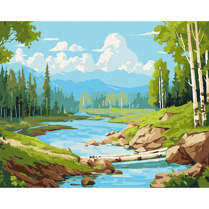 Картина за номерами - У березовому гаю ©art_selena_ua