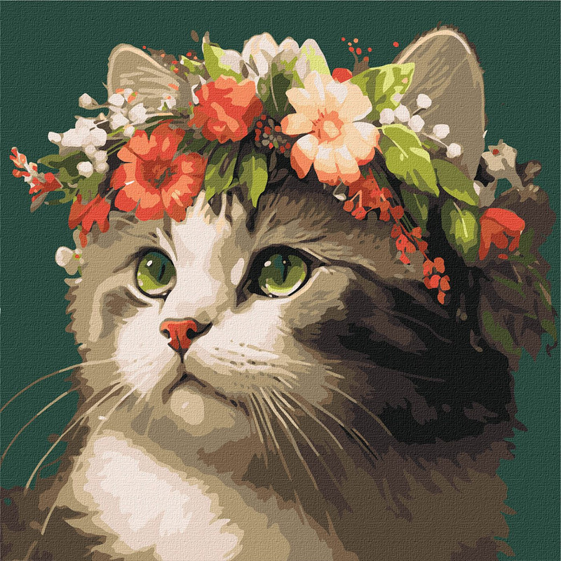Картина за номерами - Весняний вінок ©art_selena_ua