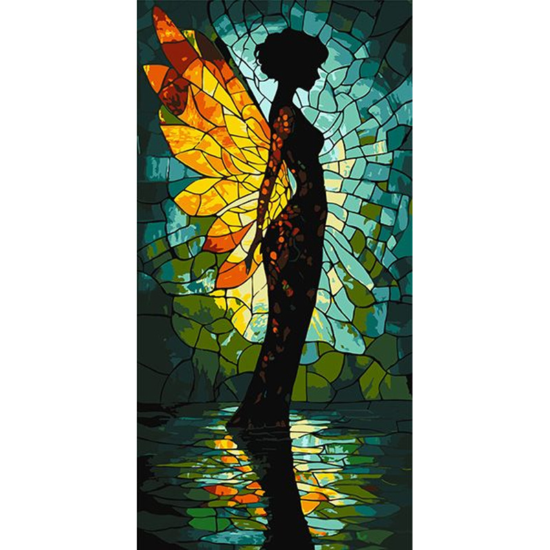 Картина за номерами - Вітражний ангел ©art_selena_ua