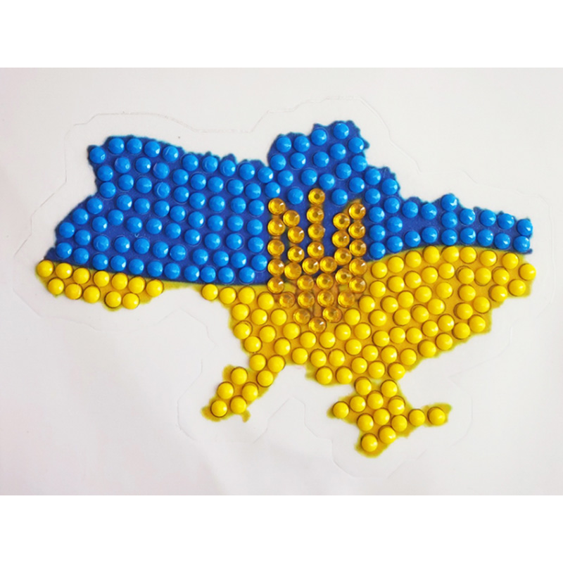 Набір для творчості зі стразами (наліпка), Мапа України 10*10 см