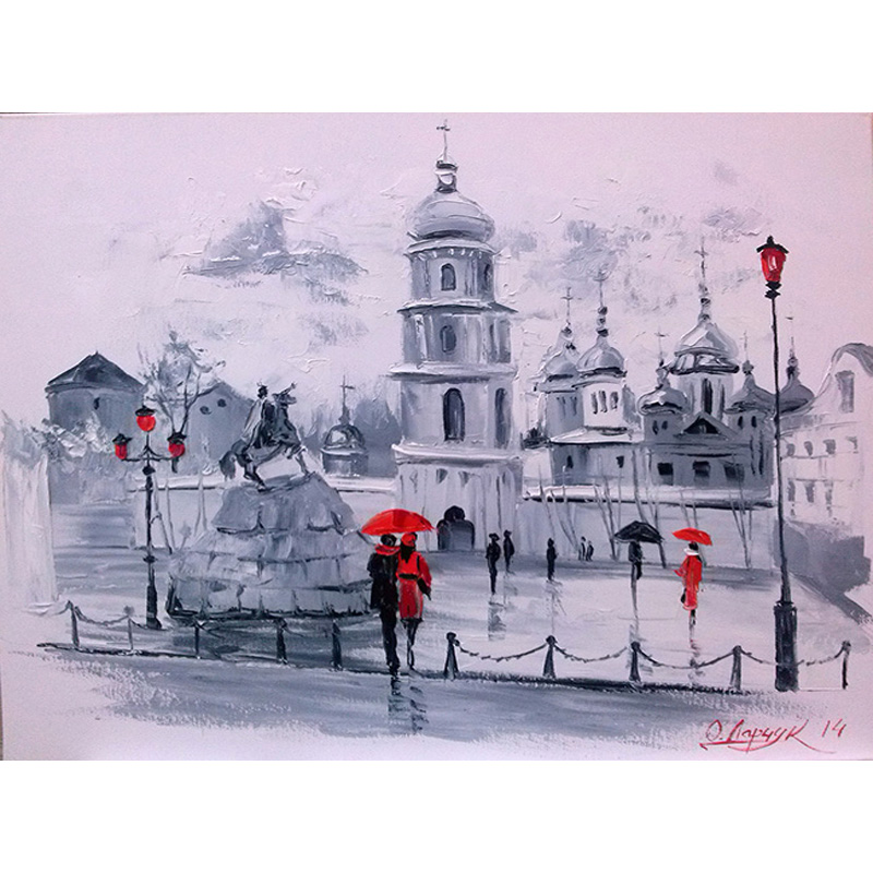 Набір для творчості зі стразами на підрамнику, Софіївська площа в Києві (Київ). Дарчук О.30*40 см