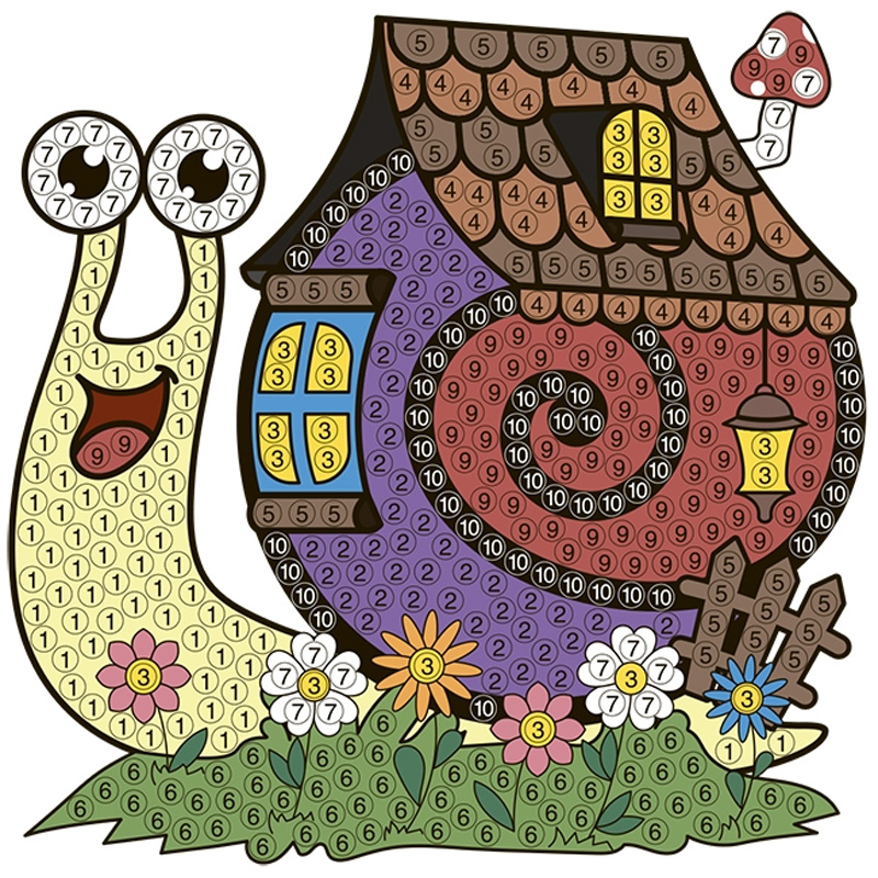 Набір для творчості зі стразами (наліпка), Равлик Павлик, 10*9 см