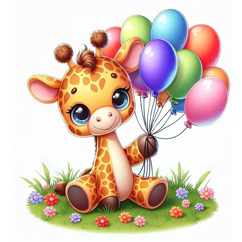 Набір для творчості зі стразами (наліпка), Щасливий жирафик, 11*10 см