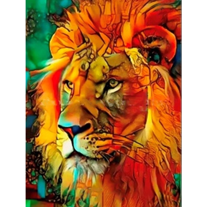 Набір для творчості зі стразами на підрамнику, Лев 20*30 см.