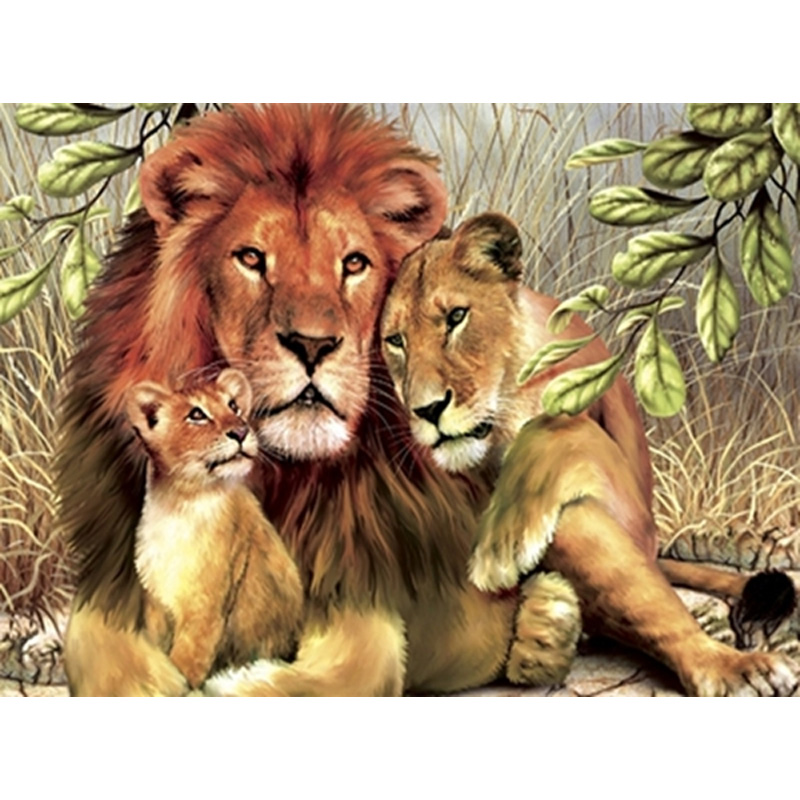 Набір для творчості зі стразами на підрамнику, Велична родина 30*40 см