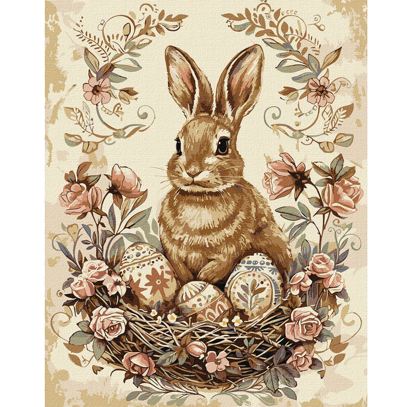 Картина за номерами - Великодній кролик 2 ©art_selena_ua