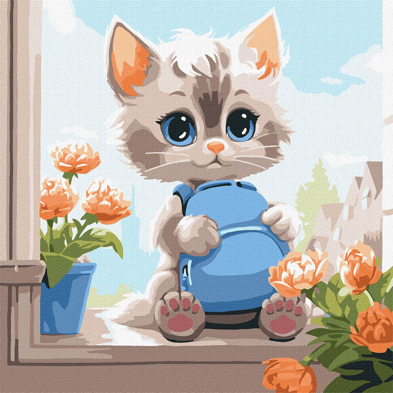 Картина за номерами - Милий пухнастик ©art_selena_ua