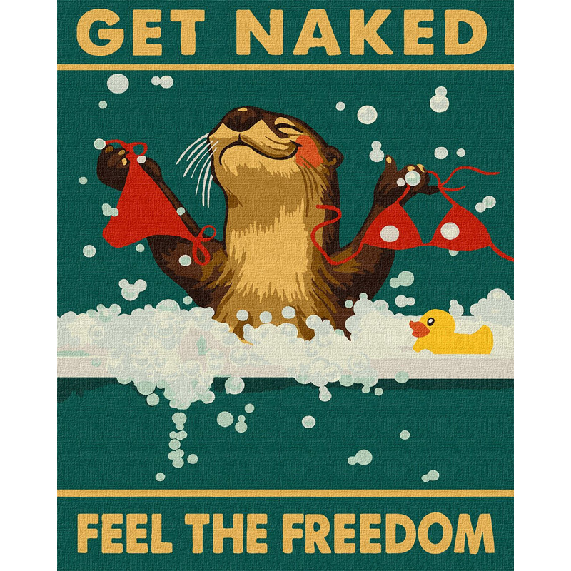 Картина за номерами - Постер. Вільна видра ©art_selena_ua