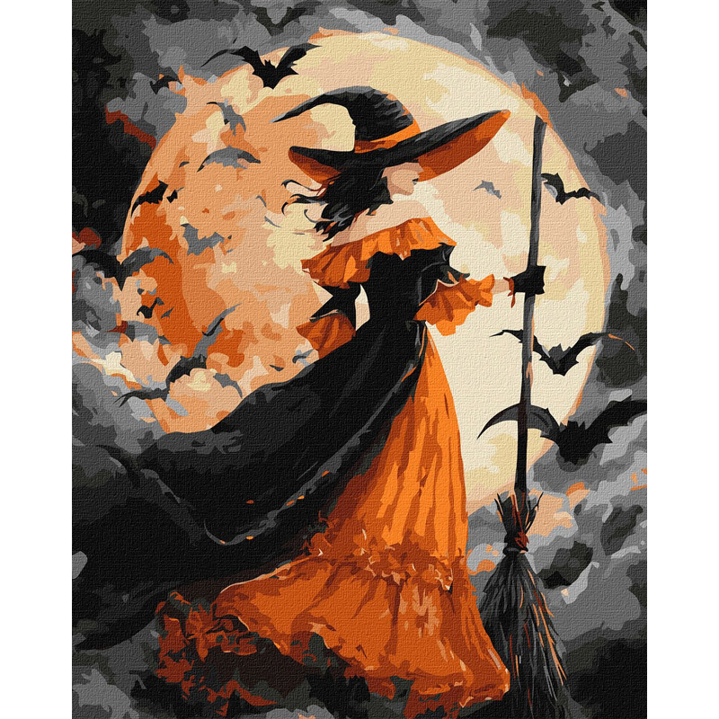 Картина за номерами - Відьма при місяці ©art_selena_ua