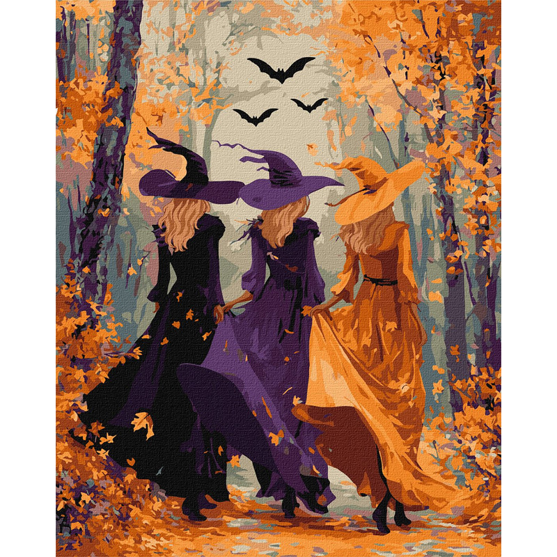 Картина за номерами - Три відьми у лісі ©art_selena_ua