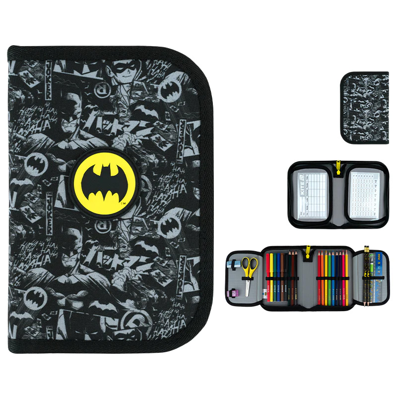 Пенал з наповненням Kite DC Comics DC26-622H, 1 відділення, 2 відвороти