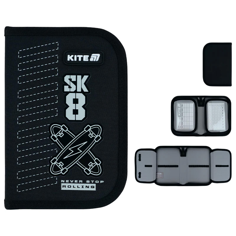 Пенал без наповнення Kite Skate K26-622-4, 1 відділення, 2 відвороти