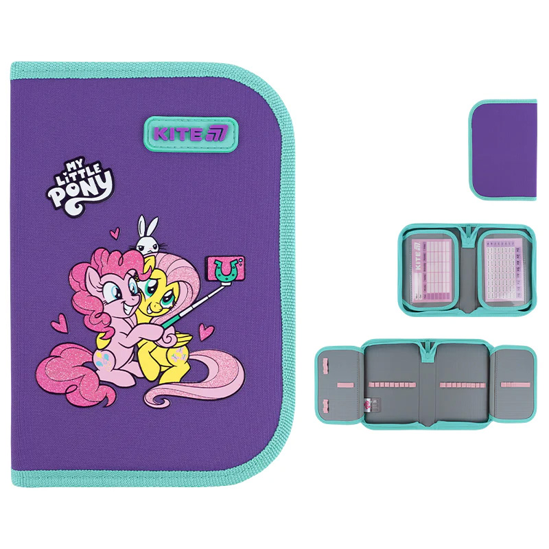 Пенал без наповнення Kite My Little Pony LP26-622, 1 відділення, 2 відвороти