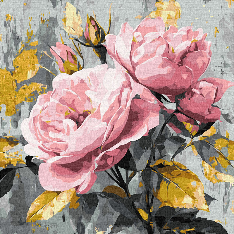 Картина за номерами - Делікатна краса з фарбами металік ©art_selena_ua