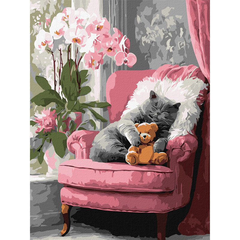 Картина за номерами - Муркотливий котик ©art_selena_ua