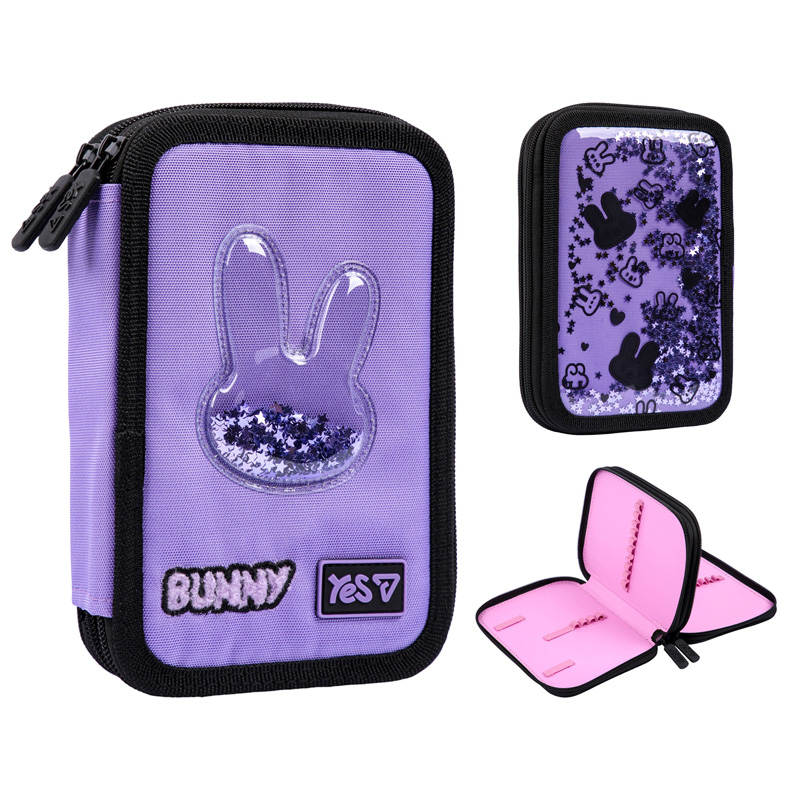 Пенал твердий Yes подвійний Shiny Bunny HP-01
