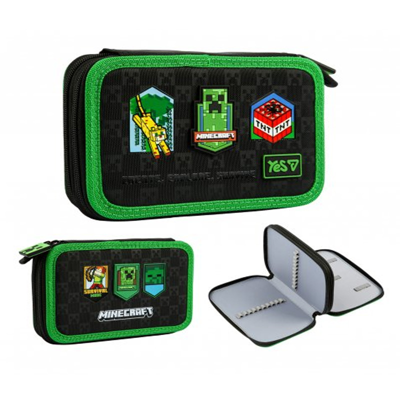 Пенал твердий Yes подвійний Minecraft Adventure HP-01
