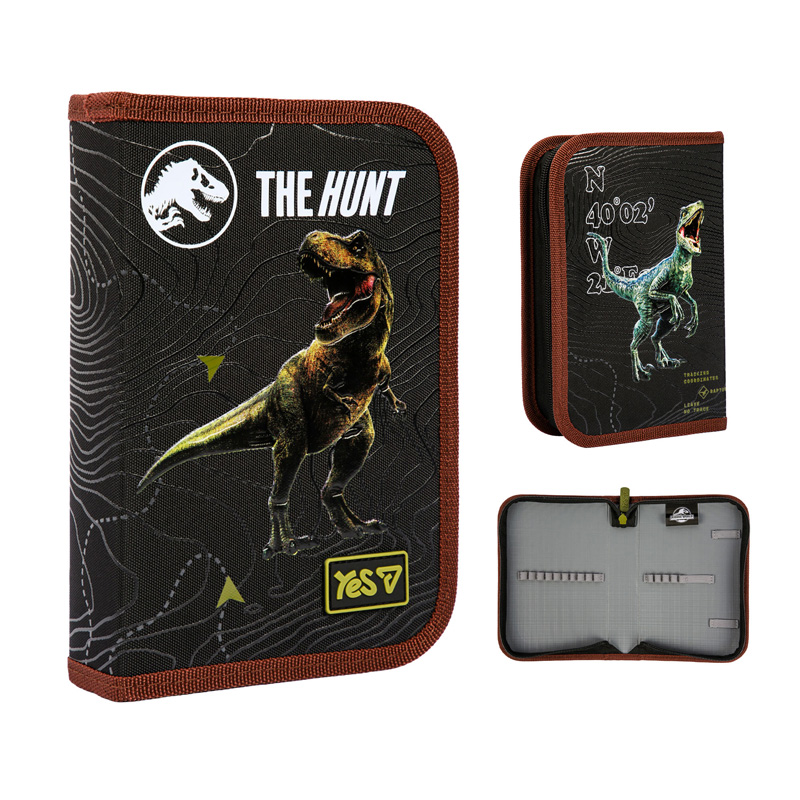 Пенал твердий Yes одинарний без клапана Jurassic World. Dino HP-02