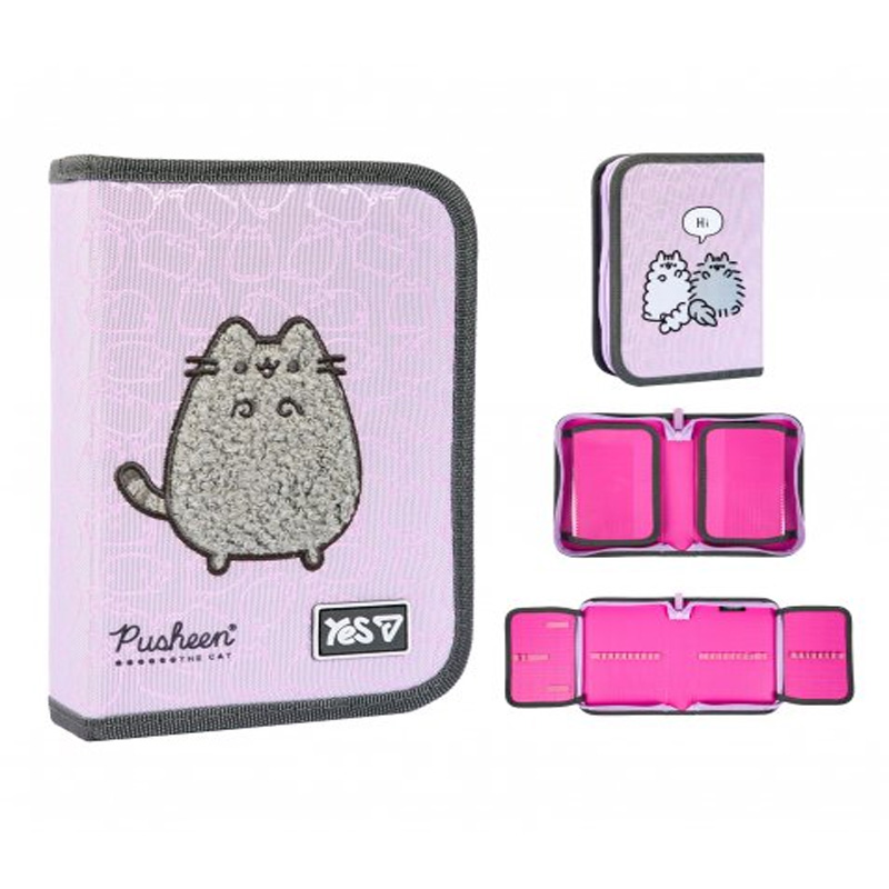 Пенал твердий Yes одинарний з двома клапанами Pusheen Delicacy HP-04